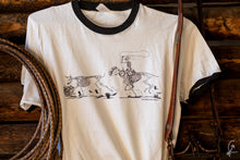 Load image into Gallery viewer, Skeleton Cowboy Ringer Tee
